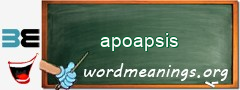 WordMeaning blackboard for apoapsis